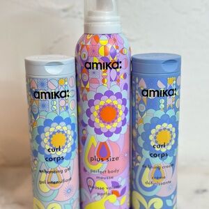 Amika Curl Corps Enhancing Gel, Perfect Body Mousse, Defining Cream